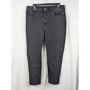 Judy Blue High Rise Boyfriend Fit Jeans Black Women's Size 15/32